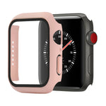 เคสกันกระแทก PC+กระจกนิรภัย พร้อมกล่องบรรจุ สำหรับ Apple Watch 44mm(สีส้ม), สำหรับ Apple Watch Series 6 / 5 / 4 / Watch SE 40mm, สำหรับ Apple Watch Series 3 & 2 & 1 38mm