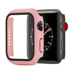 เคสกันกระแทก PC+กระจกนิรภัย พร้อมกล่องบรรจุ สำหรับ Apple Watch 44mm(สีส้ม), สำหรับ Apple Watch Series 6 / 5 / 4 / Watch SE 40mm, สำหรับ Apple Watch Series 3 & 2 & 1 38mm