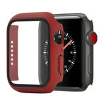 เคสกันกระแทก PC+กระจกนิรภัย พร้อมกล่องบรรจุ สำหรับ Apple Watch 44mm(สีส้ม), สำหรับ Apple Watch Series 6 / 5 / 4 / Watch SE 40mm, สำหรับ Apple Watch Series 3 & 2 & 1 38mm