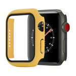 เคสกันกระแทก PC+กระจกนิรภัย พร้อมกล่องบรรจุ สำหรับ Apple Watch 44mm(สีส้ม), สำหรับ Apple Watch Series 6 / 5 / 4 / Watch SE 40mm, สำหรับ Apple Watch Series 3 & 2 & 1 38mm