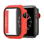 เคสกันกระแทก PC+กระจกนิรภัย พร้อมกล่องบรรจุ สำหรับ Apple Watch 44mm(สีส้ม), สำหรับ Apple Watch Series 6 / 5 / 4 / Watch SE 40mm, สำหรับ Apple Watch Series 3 & 2 & 1 38mm