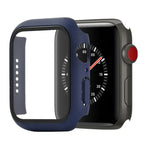 เคสกันกระแทก PC+กระจกนิรภัย พร้อมกล่องบรรจุ สำหรับ Apple Watch 44mm(สีส้ม), สำหรับ Apple Watch Series 6 / 5 / 4 / Watch SE 40mm, สำหรับ Apple Watch Series 3 & 2 & 1 38mm