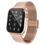 สายรัดนาฬิกาเหล็กแท้หลายบาทสำหรับ Apple Watch Series, 7 45mm / 6 & SE & 5 & 4 44mm / 3 & 2 & 1 42mm, 7 41mm / 6 & SE & 5 & 4 40mm / 3 & 2 & 1 38mm