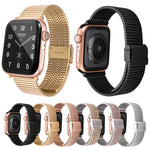 สายรัดนาฬิกาเหล็กแท้หลายบาทสำหรับ Apple Watch Series, 7 45mm / 6 & SE & 5 & 4 44mm / 3 & 2 & 1 42mm, 7 41mm / 6 & SE & 5 & 4 40mm / 3 & 2 & 1 38mm