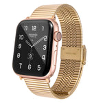 สายรัดนาฬิกาเหล็กแท้หลายบาทสำหรับ Apple Watch Series, 7 45mm / 6 & SE & 5 & 4 44mm / 3 & 2 & 1 42mm, 7 41mm / 6 & SE & 5 & 4 40mm / 3 & 2 & 1 38mm