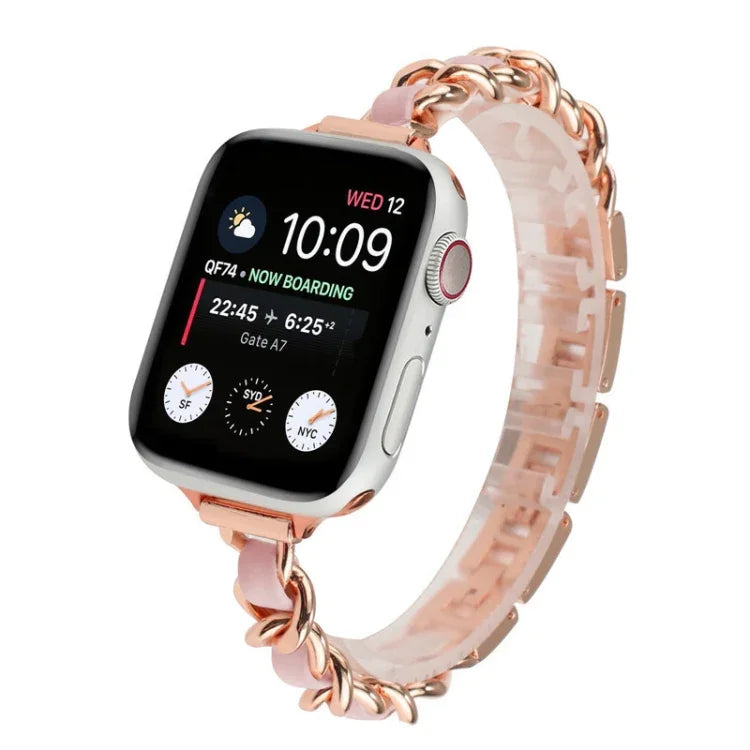 สายรัดนาฬิกาโลหะแถวเดียวสำหรับ Apple Watch Series, 7 41mm / 6 & SE & 5 & 4 40mm / 3 & 2 & 1 38mm, 7 45mm / 6 & SE & 5 & 4 44mm / 3 & 2 & 1 42mm
