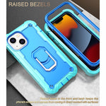 PC + Rubber 3-layers Shockproof Protective Case with Rotating Holder, For iPhone 13 mini, For iPhone 13, For iPhone 13 Pro, For iPhone 13 Pro Max