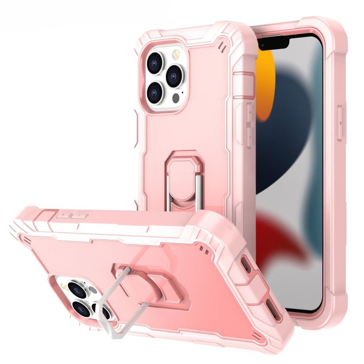 PC + Rubber 3-layers Shockproof Protective Case with Rotating Holder, For iPhone 13 mini, For iPhone 13, For iPhone 13 Pro, For iPhone 13 Pro Max