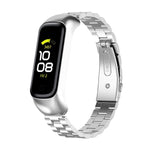 สายรัดนาฬิกาเหล็กสามเม็ดสำหรับ Samsung Galaxy Fit2 SM-R220