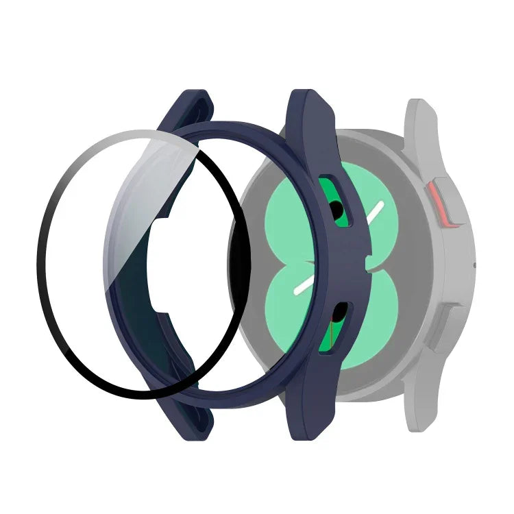 เคสป้องกัน PC พร้อมฟิล์มกระจกนิรภัย สำหรับ Samsung Galaxy Watch4 40 มม. และ 44 มม.