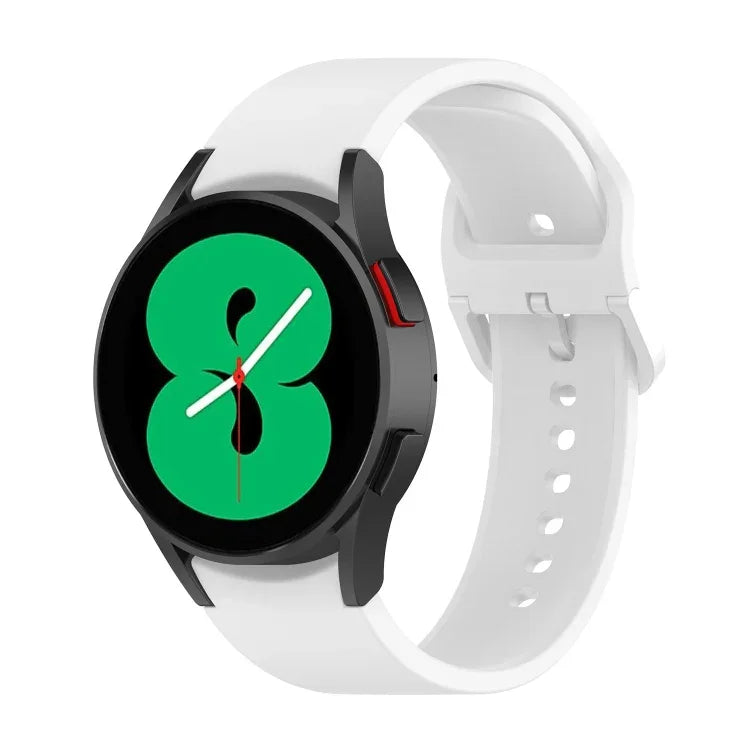 Silicone Flat Buckle Replacement Strap Watchband, Flat Buckle