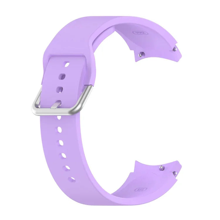 Silicone Silver Round Buckle Replacement Strap Watchband, Silver Round Buckle