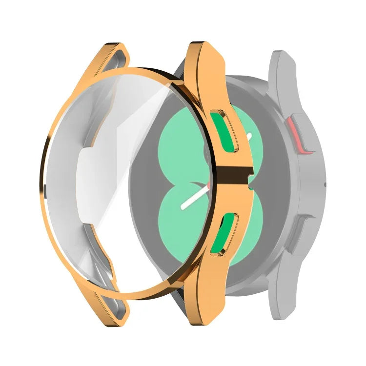 เคสป้องกัน TPU ชุบไฟฟ้าครอบคลุมเต็มรูปแบบ สำหรับ Samsung Galaxy Watch4 40 มม. และ 44 มม.