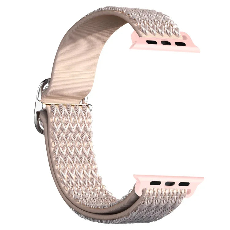 สายรัดนาฬิกายืดหยุ่นลายข้าวหลามตัดปรับได้สำหรับ Apple Watch Series, 7 41mm / 6 & SE & 5 & 4 40mm / 3 & 2 & 1 38mm, 7 45mm / 6 & SE & 5 & 4 44mm / 3 & 2 & 1 42mm