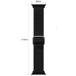 สายรัดนาฬิกายืดหยุ่นลายข้าวหลามตัดปรับได้สำหรับ Apple Watch Series, 7 41mm / 6 & SE & 5 & 4 40mm / 3 & 2 & 1 38mm, 7 45mm / 6 & SE & 5 & 4 44mm / 3 & 2 & 1 42mm