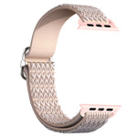 สายรัดนาฬิกายืดหยุ่นลายข้าวหลามตัดปรับได้สำหรับ Apple Watch Series, 7 41mm / 6 & SE & 5 & 4 40mm / 3 & 2 & 1 38mm, 7 45mm / 6 & SE & 5 & 4 44mm / 3 & 2 & 1 42mm
