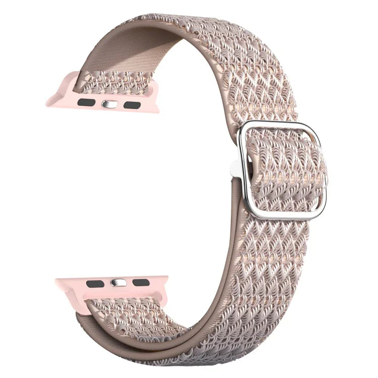 สายรัดนาฬิกายืดหยุ่นลายข้าวหลามตัดปรับได้สำหรับ Apple Watch Series, 7 41mm / 6 & SE & 5 & 4 40mm / 3 & 2 & 1 38mm, 7 45mm / 6 & SE & 5 & 4 44mm / 3 & 2 & 1 42mm