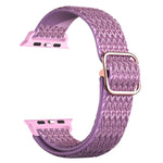 สายรัดนาฬิกายืดหยุ่นลายข้าวหลามตัดปรับได้สำหรับ Apple Watch Series, 7 41mm / 6 & SE & 5 & 4 40mm / 3 & 2 & 1 38mm, 7 45mm / 6 & SE & 5 & 4 44mm / 3 & 2 & 1 42mm