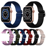 สายรัดนาฬิกายืดหยุ่นลายข้าวหลามตัดปรับได้สำหรับ Apple Watch Series, 7 41mm / 6 & SE & 5 & 4 40mm / 3 & 2 & 1 38mm, 7 45mm / 6 & SE & 5 & 4 44mm / 3 & 2 & 1 42mm