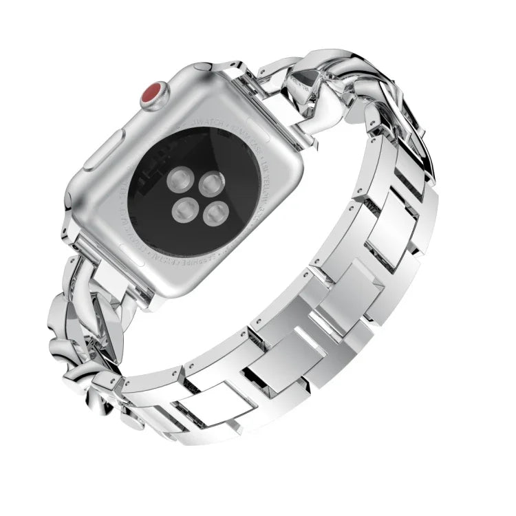 สายข้อมือดีนิมเพชรอัลลอยด์แถวเดียว สำหรับ Apple Watch Series 8&7 41มม. / SE 2&6&SE&5&4 40มม. / 3&2&1 38มม. / สำหรับ Apple Watch Series 8&7 45มม. / SE 2&6&SE&5&4 44มม. / 3&2&1 42มม.