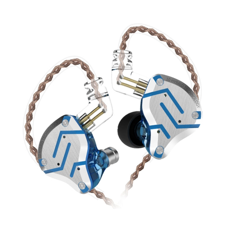 KZ ZS10 Pro หูฟังเกมมิ่งแบบมีสาย 10 หน่วย Ring Iron In-ear รุ่นมีไมโครโฟน ZS10 Pro (สีน้ำเงินสำหรับสตรีมเมอร์), ZS10 Pro (สีทองแวววาว), ZS10 Pro (สีม่วง), ZS10 Pro (สีน้ำเงินเพชร), รุ่นมาตรฐาน ZS10 Pro (สีดำ)