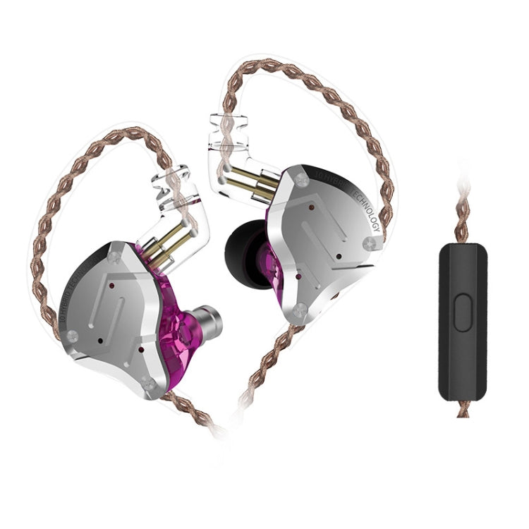 KZ ZS10 Pro หูฟังเกมมิ่งแบบมีสาย 10 หน่วย Ring Iron In-ear รุ่นมีไมโครโฟน ZS10 Pro (สีน้ำเงินสำหรับสตรีมเมอร์), ZS10 Pro (สีทองแวววาว), ZS10 Pro (สีม่วง), ZS10 Pro (สีน้ำเงินเพชร), รุ่นมาตรฐาน ZS10 Pro (สีดำ)