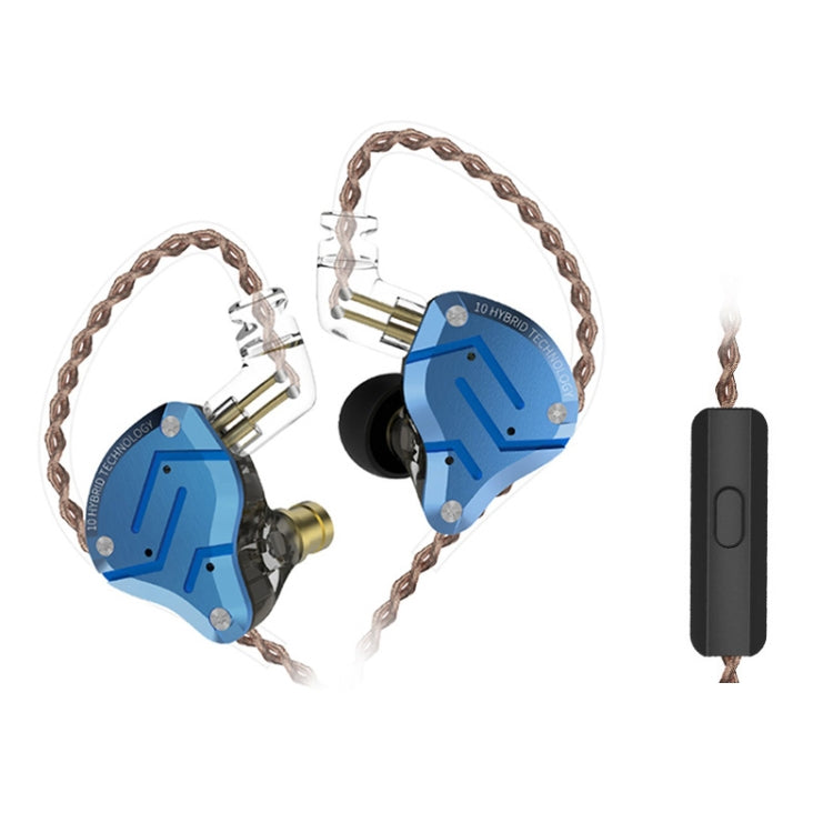 KZ ZS10 Pro หูฟังเกมมิ่งแบบมีสาย 10 หน่วย Ring Iron In-ear รุ่นมีไมโครโฟน ZS10 Pro (สีน้ำเงินสำหรับสตรีมเมอร์), ZS10 Pro (สีทองแวววาว), ZS10 Pro (สีม่วง), ZS10 Pro (สีน้ำเงินเพชร), รุ่นมาตรฐาน ZS10 Pro (สีดำ)