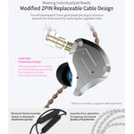 KZ ZS10 Pro หูฟังเกมมิ่งแบบมีสาย 10 หน่วย Ring Iron In-ear รุ่นมีไมโครโฟน ZS10 Pro (สีน้ำเงินสำหรับสตรีมเมอร์), ZS10 Pro (สีทองแวววาว), ZS10 Pro (สีม่วง), ZS10 Pro (สีน้ำเงินเพชร), รุ่นมาตรฐาน ZS10 Pro (สีดำ)