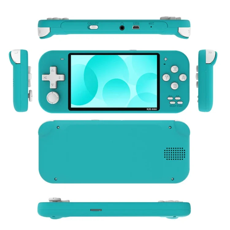 เครื่องเล่นเกมพกพาคลาสสิก X20 mini พร้อมหน้าจอ 4.3 นิ้ว & หน่วยความจำ 8GB, X20 mini / สีเหลือง, X20 mini / สีเขียว, X20 mini / สีน้ำเงิน, X20 mini / สีเทา