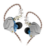 KZ ZSN Pro หูฟังแบบมีสาย Ring Iron Hybrid Drive Metal In-ear รุ่นมาตรฐาน ZSN (สีเทา), ZSN (สีน้ำเงิน), ZSN (สีม่วง), รุ่นมีไมโครโฟน ZSN (สีเทา), ZSN (สีน้ำเงิน), ZSN (สีม่วง)