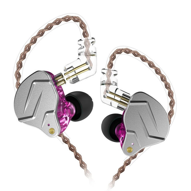 KZ ZSN Pro หูฟังแบบมีสาย Ring Iron Hybrid Drive Metal In-ear รุ่นมาตรฐาน ZSN (สีเทา), ZSN (สีน้ำเงิน), ZSN (สีม่วง), รุ่นมีไมโครโฟน ZSN (สีเทา), ZSN (สีน้ำเงิน), ZSN (สีม่วง)