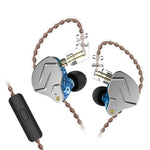 KZ ZSN Pro หูฟังแบบมีสาย Ring Iron Hybrid Drive Metal In-ear รุ่นมาตรฐาน ZSN (สีเทา), ZSN (สีน้ำเงิน), ZSN (สีม่วง), รุ่นมีไมโครโฟน ZSN (สีเทา), ZSN (สีน้ำเงิน), ZSN (สีม่วง)