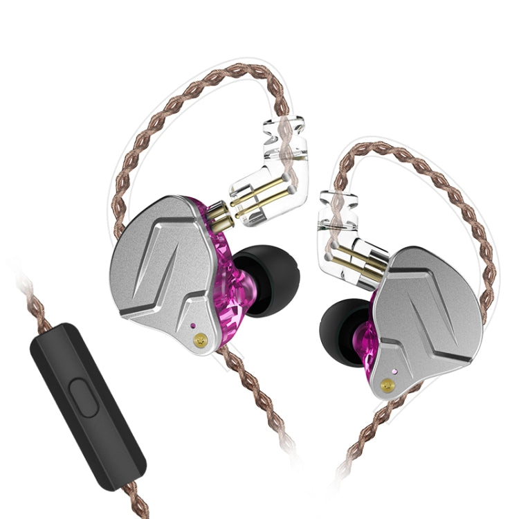 KZ ZSN Pro หูฟังแบบมีสาย Ring Iron Hybrid Drive Metal In-ear รุ่นมาตรฐาน ZSN (สีเทา), ZSN (สีน้ำเงิน), ZSN (สีม่วง), รุ่นมีไมโครโฟน ZSN (สีเทา), ZSN (สีน้ำเงิน), ZSN (สีม่วง)