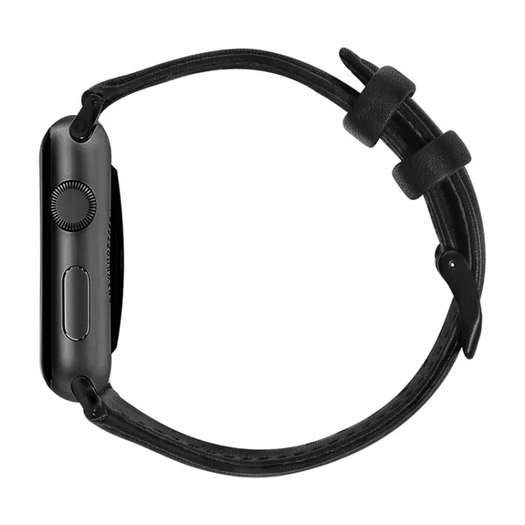 สายหนังแท้เคลือบแว็กซ์ออยล์ สำหรับ Apple Watch Series 8&7 41มม. / SE 2&6&SE&5&4 40มม. / 3&2&1 38มม. / สำหรับ Apple Watch Series 7 41มม. / 6 & SE & 5 & 4 40มม. / 3 & 2 & 1 38มม.