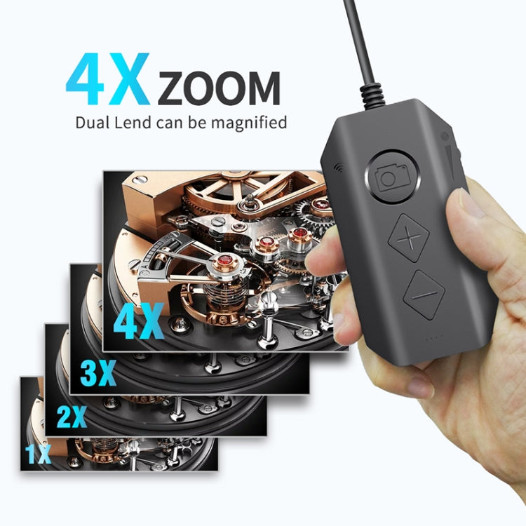 กล้องงูดิจิทัลอุตสาหกรรม Y17 ความละเอียด 5MP เลนส์คู่ 12 มม. ออโต้โฟกัส WiFi พร้อมสายแข็ง 1 ม., 3.5 ม., 5 ม., 10 ม.