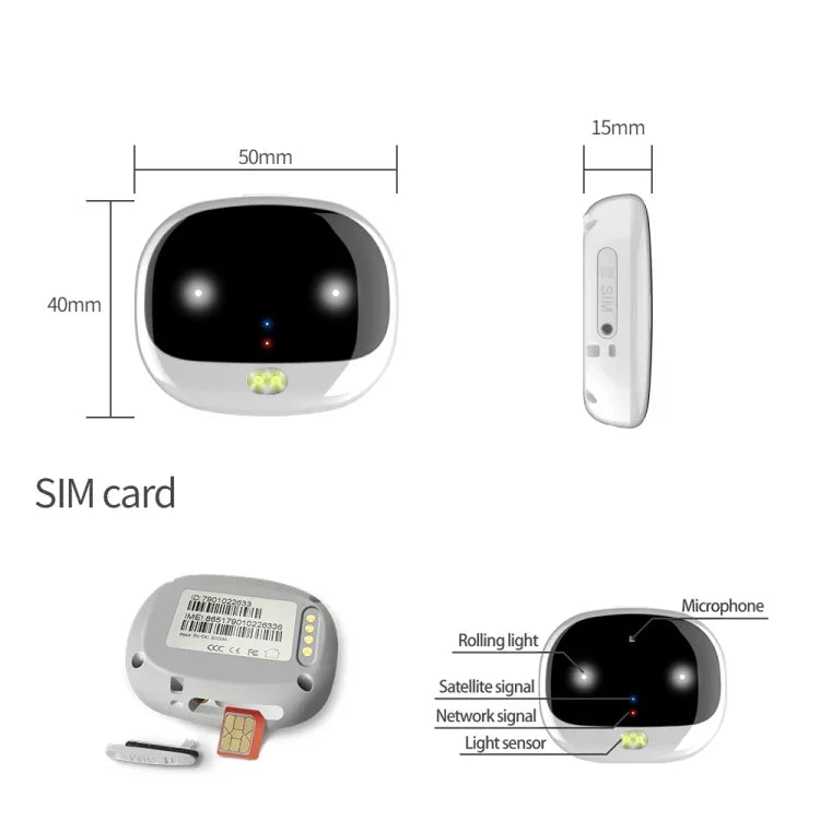 ReachFar RF-V47 เครื่องติดตาม GPS ขนาดเล็กอเนกประสงค์ IP67 พร้อมไฟ LED และคลิปหลัง