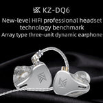 KZ DQ6 หูฟังแบบมีสาย 3 หน่วยไดนามิก HiFi In-Ear ไม่มีไมโครโฟน พร้อมไมโครโฟน
