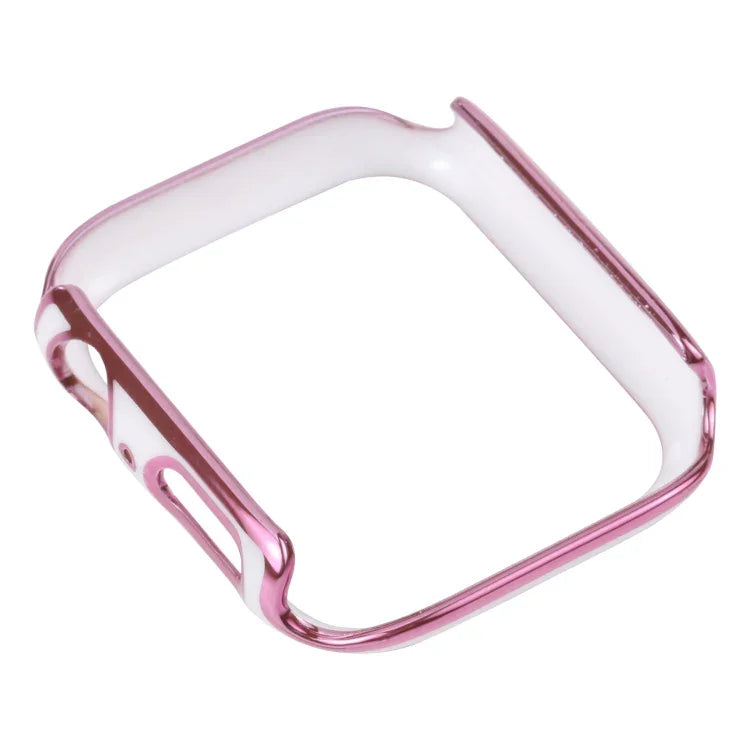 เคสป้องกันนาฬิกา PC ชุบไฟฟ้าสองสี สำหรับ Apple Watch Series 3 & 2 & 1 38mm