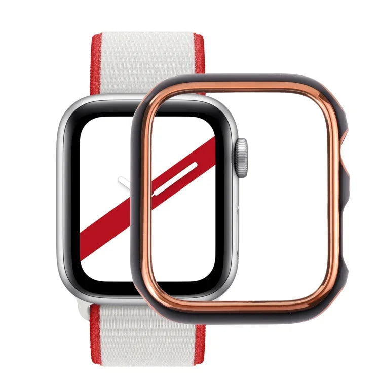 เคสป้องกันนาฬิกา PC ชุบไฟฟ้าสองสี สำหรับ Apple Watch Series 3 & 2 & 1 38mm