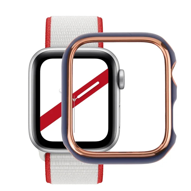 เคสป้องกันนาฬิกา PC ชุบไฟฟ้าสองสี สำหรับ Apple Watch Series 3 & 2 & 1 38mm