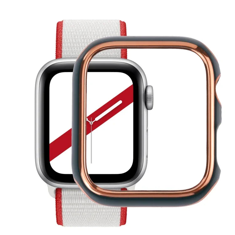 เคสป้องกันนาฬิกา PC ชุบไฟฟ้าสองสี สำหรับ Apple Watch Series 3 & 2 & 1 38mm