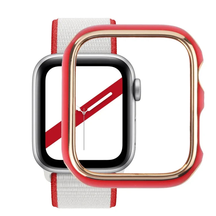 เคสป้องกันนาฬิกา PC ชุบไฟฟ้าสองสี สำหรับ Apple Watch Series 3 & 2 & 1 38mm