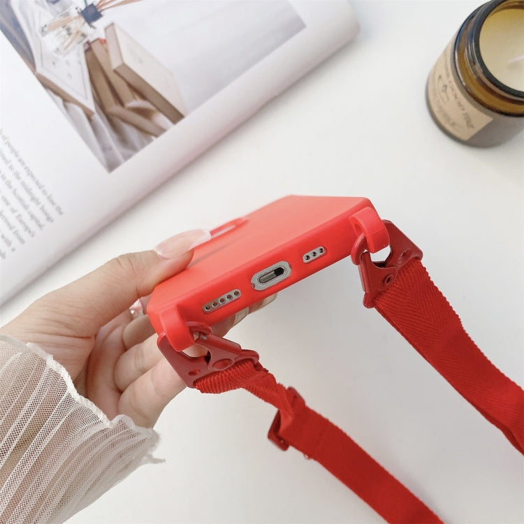 Elastic Silicone Protective Case with Wide Neck Lanyard, For iPhone 12 mini