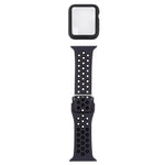 Silicone Replacement Strap Watchband + Protective Case with Screen Protector Set For Apple Watch Series, 3 & 2 & 1 38mm, For Apple Watch Series 6 / 5 / 4 / Watch SE 40mm