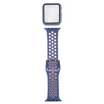 Silicone Replacement Strap Watchband + Protective Case with Screen Protector Set For Apple Watch Series, 3 & 2 & 1 38mm, For Apple Watch Series 6 / 5 / 4 / Watch SE 40mm