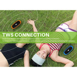 ลำโพงบลูทูธ NewRixing NR-4022 TWS สองสีพร้อมด้ามจับ
