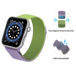 สายรัดนาฬิกามิลานสีไล่ระดับ สำหรับ Apple Watch Series, 7 41mm/6&SE&5&4 40mm/3&2&1 38mm, 7 45mm/6&SE&5&4 44mm/3&2&1 42mm