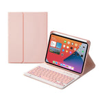 เคสหนังคีย์บอร์ดบลูทูธถอดได้ปุ่มสี่เหลี่ยม HK006 พร้อมที่วาง สำหรับ iPad mini 6