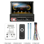 9601C เครื่องเล่น MP5 รถยนต์หน้าจอ 7 นิ้ว HD แบบเลื่อนด้วยมือ รองรับ Carplay, FM, บลูทูธ และ TF Card, 9601C