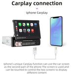 9601C เครื่องเล่น MP5 รถยนต์หน้าจอ 7 นิ้ว HD แบบเลื่อนด้วยมือ รองรับ Carplay, FM, บลูทูธ และ TF Card, 9601C